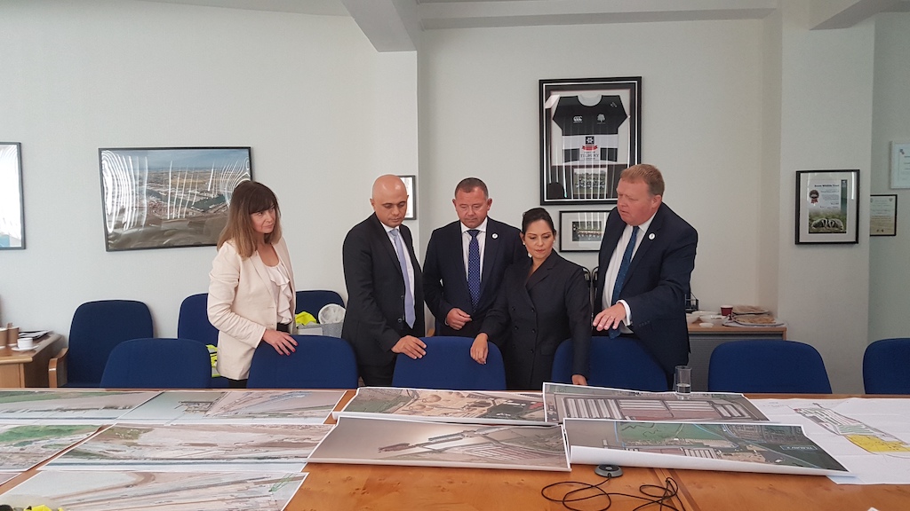 Sajid David and Priti Patel visit Forth Ports